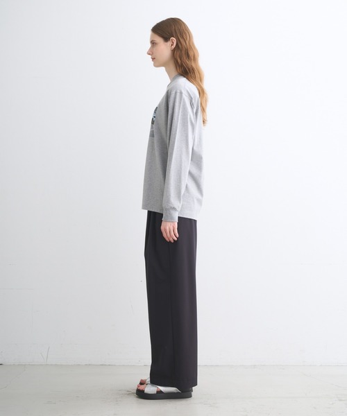 three dots(スリードッツ)の「【unisex】グラフィック ロングスリーブTシャツ(Tシャツ/カットソー・レディース・グレー系その他/ブラック系その他/ブラック系その他2・LARGE/X-SMALL/MEDIUM/SMALL)」の17枚目の写真