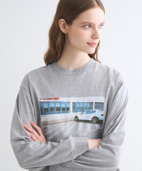three dots(スリードッツ)の「【unisex】グラフィック ロングスリーブTシャツ(Tシャツ/カットソー・レディース・グレー系その他/ブラック系その他/ブラック系その他2・LARGE/X-SMALL/MEDIUM/SMALL)」の13枚目の写真