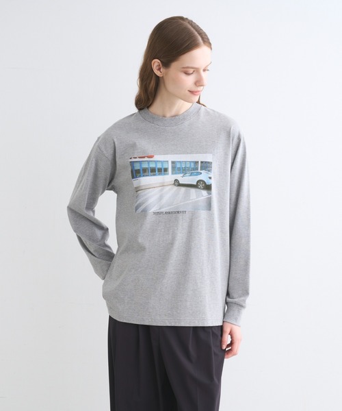 three dots(スリードッツ)の「【unisex】グラフィック ロングスリーブTシャツ(Tシャツ/カットソー・レディース・グレー系その他/ブラック系その他/ブラック系その他2・LARGE/X-SMALL/MEDIUM/SMALL)」の12枚目の写真