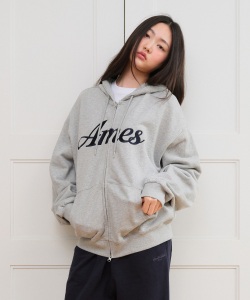 AMESWORLDWIDE(アメスワールドワイド)の「STANDARD LOGO HOODIE ZIP-UP GREY(パーカー・レディース・その他・SMALL/MEDIUM)」の7枚目の写真