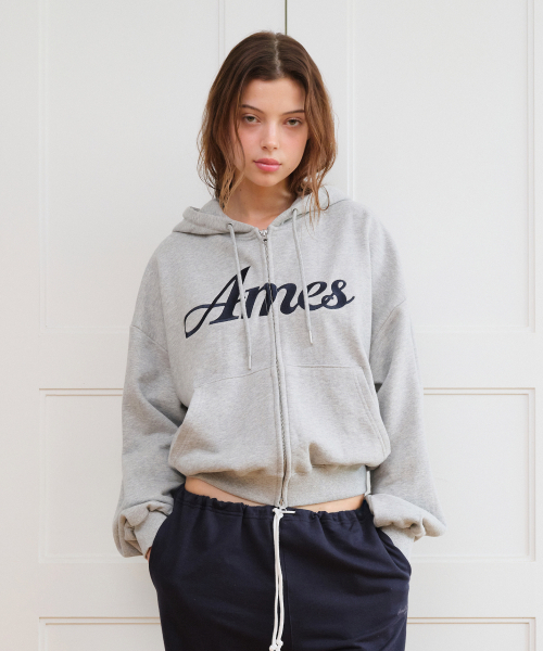 AMESWORLDWIDE(アメスワールドワイド)の「STANDARD LOGO HOODIE ZIP-UP GREY(パーカー・レディース・その他・SMALL/MEDIUM)」の6枚目の写真