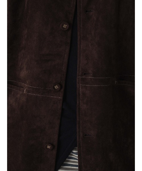 ELCHELE(エルチェレ)の「#2 SYNTHETIC SUEDE SHIRT(シャツ/ブラウス・レディース・ブラウン/ナチュラル/ターコイズブルー系・FREE)」の10枚目の写真