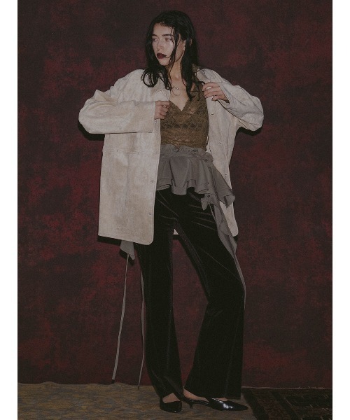 ELCHELE(エルチェレ)の「#2 SYNTHETIC SUEDE SHIRT(シャツ/ブラウス・レディース・ブラウン/ナチュラル/ターコイズブルー系・FREE)」の20枚目の写真