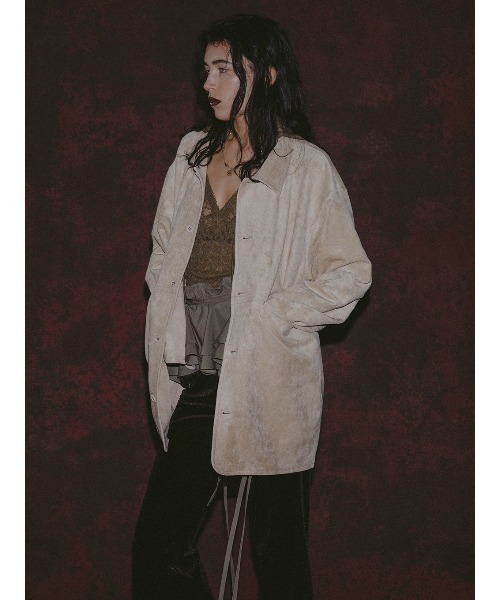 ELCHELE(エルチェレ)の「#2 SYNTHETIC SUEDE SHIRT(シャツ/ブラウス・レディース・ブラウン/ナチュラル/ターコイズブルー系・FREE)」の17枚目の写真