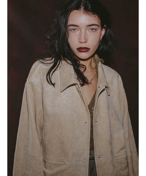 ELCHELE(エルチェレ)の「#2 SYNTHETIC SUEDE SHIRT(シャツ/ブラウス・レディース・ブラウン/ナチュラル/ターコイズブルー系・FREE)」の21枚目の写真