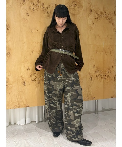 ELCHELE(エルチェレ)の「#2 SYNTHETIC SUEDE SHIRT(シャツ/ブラウス・レディース・ブラウン/ナチュラル/ターコイズブルー系・FREE)」の14枚目の写真