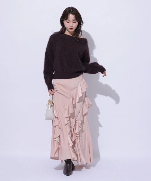 Mystrada(マイストラーダ)の「オフショルファーニット(ニット/セーター・レディース・ホワイト/ダークブラウン/ピンクベージュ/ピンク系その他4・38)」の15枚目の写真