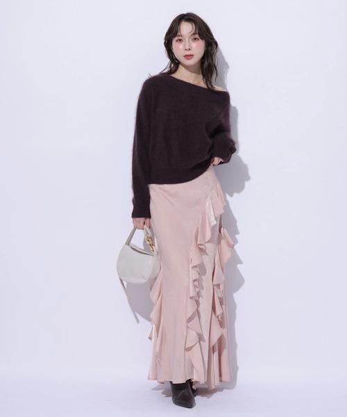 Mystrada(マイストラーダ)の「オフショルファーニット(ニット/セーター・レディース・ホワイト/ダークブラウン/ピンクベージュ/ピンク系その他4・38)」の18枚目の写真