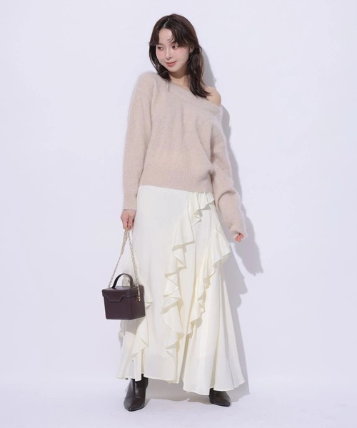 Mystrada(マイストラーダ)の「オフショルファーニット(ニット/セーター・レディース・ホワイト/ダークブラウン/ピンクベージュ/ピンク系その他4・38)」の22枚目の写真