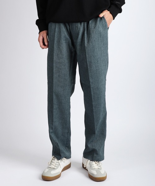 WESTSEA(ウエストシー)の「麻混 ストレートイージーパンツ ウエストゴム リラックスパンツ ファスナー付(その他パンツ・メンズ・グレイッシュブルー/ブラック/ネイビー/ミックスグレー・M/LL/L)」の4枚目の写真