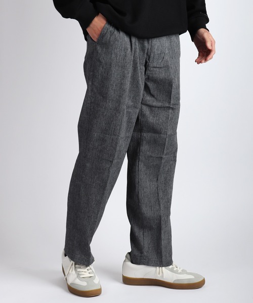WESTSEA(ウエストシー)の「麻混 ストレートイージーパンツ ウエストゴム リラックスパンツ ファスナー付(その他パンツ・メンズ・グレイッシュブルー/ブラック/ネイビー/ミックスグレー・M/LL/L)」の5枚目の写真
