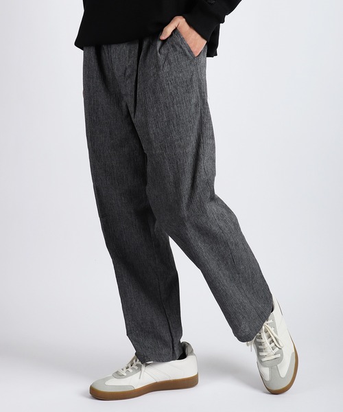 WESTSEA(ウエストシー)の「麻混 ストレートイージーパンツ ウエストゴム リラックスパンツ ファスナー付(その他パンツ・メンズ・グレイッシュブルー/ブラック/ネイビー/ミックスグレー・M/LL/L)」の6枚目の写真