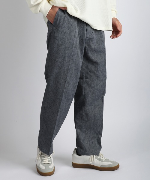 WESTSEA(ウエストシー)の「麻混 ストレートイージーパンツ ウエストゴム リラックスパンツ ファスナー付(その他パンツ・メンズ・グレイッシュブルー/ブラック/ネイビー/ミックスグレー・M/LL/L)」の17枚目の写真
