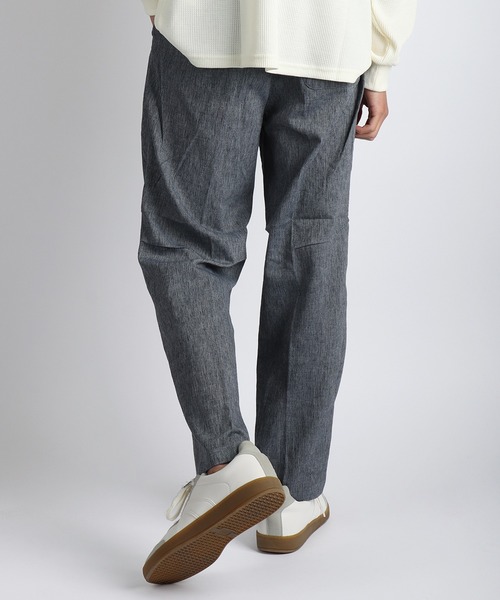 WESTSEA(ウエストシー)の「麻混 ストレートイージーパンツ ウエストゴム リラックスパンツ ファスナー付(その他パンツ・メンズ・グレイッシュブルー/ブラック/ネイビー/ミックスグレー・M/LL/L)」の19枚目の写真