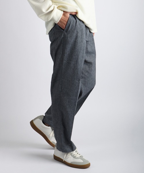 WESTSEA(ウエストシー)の「麻混 ストレートイージーパンツ ウエストゴム リラックスパンツ ファスナー付(その他パンツ・メンズ・グレイッシュブルー/ブラック/ネイビー/ミックスグレー・M/LL/L)」の20枚目の写真