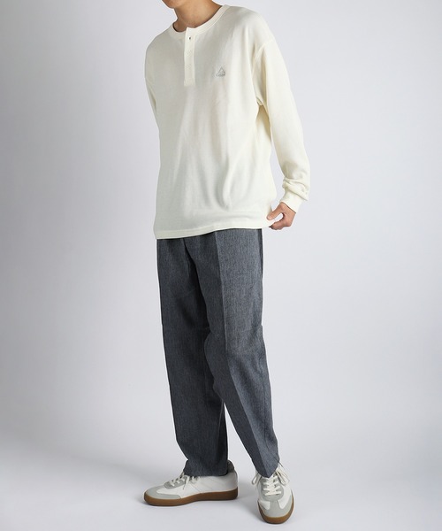 WESTSEA(ウエストシー)の「麻混 ストレートイージーパンツ ウエストゴム リラックスパンツ ファスナー付(その他パンツ・メンズ・グレイッシュブルー/ブラック/ネイビー/ミックスグレー・M/LL/L)」の21枚目の写真
