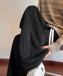 ジャガードイージーワイドパンツメンズ秋冬