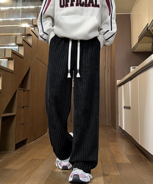 AsaAura(アサオーラ)の「ジャガードイージーワイドパンツメンズ秋冬(その他パンツ・メンズ・ダークグレー/ブラック/ホワイト・L/M)」の10枚目の写真
