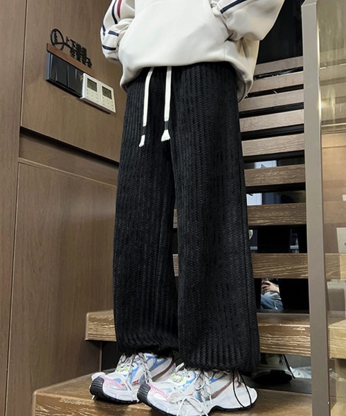AsaAura(アサオーラ)の「ジャガードイージーワイドパンツメンズ秋冬(その他パンツ・メンズ・ダークグレー/ブラック/ホワイト・L/M)」の13枚目の写真