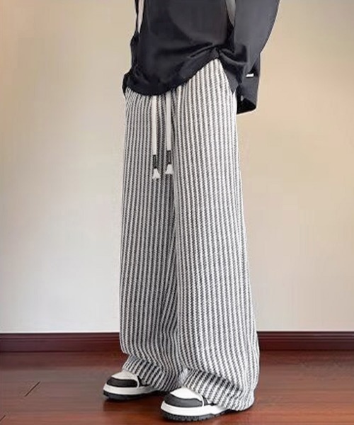 AsaAura(アサオーラ)の「ジャガードイージーワイドパンツメンズ秋冬(その他パンツ・メンズ・ダークグレー/ブラック/ホワイト・L/M)」の20枚目の写真