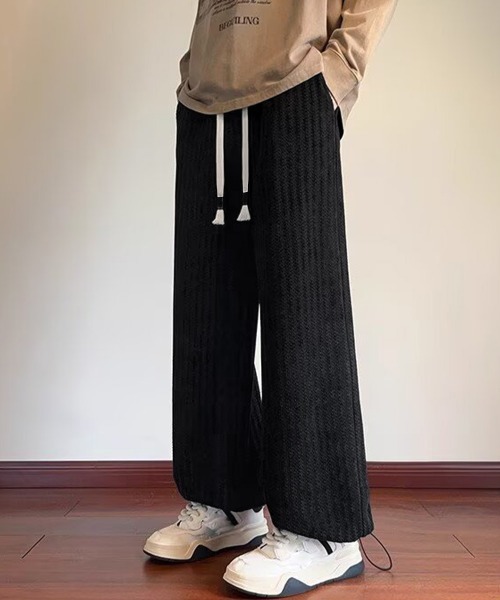 AsaAura(アサオーラ)の「ジャガードイージーワイドパンツメンズ秋冬(その他パンツ・メンズ・ダークグレー/ブラック/ホワイト・L/M)」の22枚目の写真