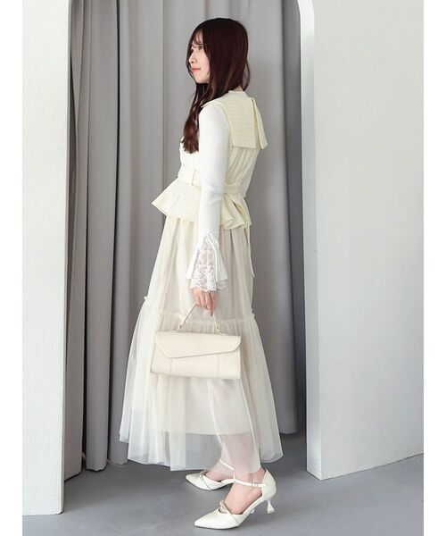 dazzlin（ダズリン）の「パールストラップパンプス（パンプス・レディース・ブラック/アイボリー・MEDIUM/LARGE）」の6枚目の写真