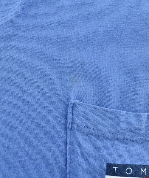 TOMMY HILFIGER(トミーヒルフィガー)の「【USED】90's TOMMY HILFIGER ワンポイントロゴ ポケット付き Tシャツ USA製(Tシャツ/カットソー・メンズ・ブルー・LARGE)」の5枚目の写真