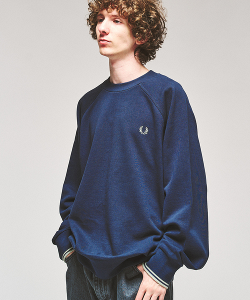 417 EDIFICE（フォーワンセブンエディフィス）の「FRED PERRY / フレッドペリー TIPPED CREWNECK SWEATSHIRT（スウェット・メンズ・ネイビー/カーキ/アイボリー・MEDIUM/LARGE）」の11枚目の写真