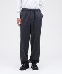YLEVE / SUPER120's WOOL FLANNEL EASY TROUSERS