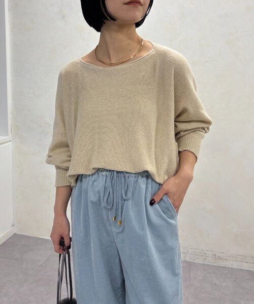 Jena espace merveilleux(ジェナ エスパスメルヴェイユ)の「ホールガーメントニット(ニット/セーター・レディース・ブラウン/ベージュ・FREE)」の2枚目の写真