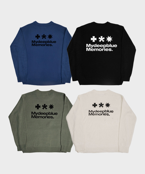 mydeepbluememories(マイディープブルーメモリーズ)の「(NT) MM SYMBOL LOGO KNIT (NAVY)(ニット/セーター・レディース・ネイビー・ONE SIZE)」の5枚目の写真