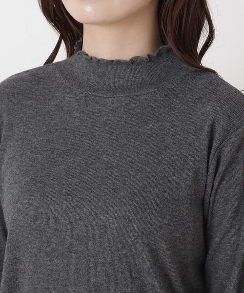 one'sterrace（ワンズテラス）の「シットリ リブハイネック長袖プルオーバー（Tシャツ/カットソー・レディース・アイボリー系8/ブラック系8/グレー系その他7・02）」の7枚目の写真