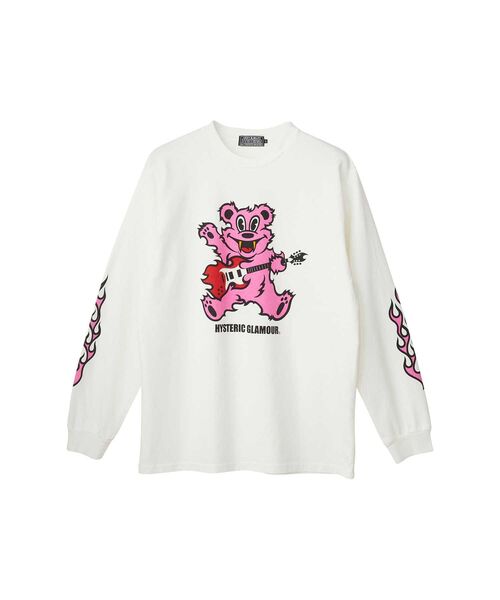 HYSTERIC GLAMOUR(ヒステリックグラマー)の「FIRE BAER GUITAR Tシャツ(Tシャツ/カットソー・メンズ・パープル/ホワイト/ブラック・MEDIUM/SMALL/X-LARGE/LARGE)」の1枚目の写真