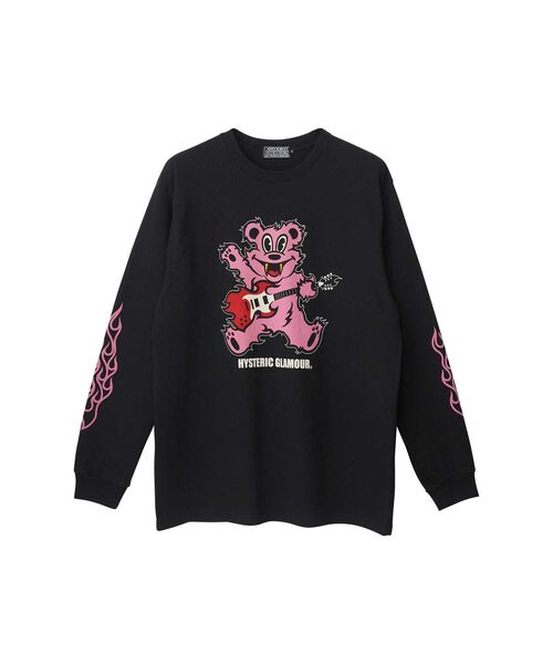 HYSTERIC GLAMOUR(ヒステリックグラマー)の「FIRE BAER GUITAR Tシャツ(Tシャツ/カットソー・メンズ・パープル/ホワイト/ブラック・MEDIUM/SMALL/X-LARGE/LARGE)」の2枚目の写真