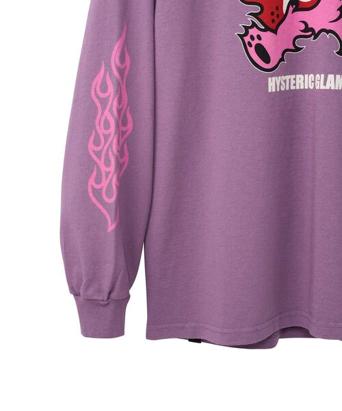 HYSTERIC GLAMOUR(ヒステリックグラマー)の「FIRE BAER GUITAR Tシャツ(Tシャツ/カットソー・メンズ・パープル/ホワイト/ブラック・MEDIUM/SMALL/X-LARGE/LARGE)」の9枚目の写真