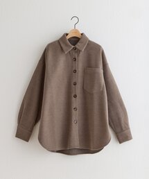【WEB限定】フェイクウールビッグシャツジャケット