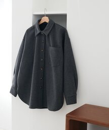 【WEB限定】フェイクウールビッグシャツジャケット