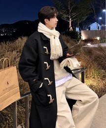 NOWLE（ノウル）の「【NOWLE】ステンカラー ロング ダッフルコート / 中綿 キルティング裏地 メルトンロングコート（ダッフルコート）」