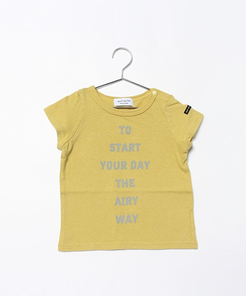 quoti use fith（クゥオティ　ユース　フィス）の「半袖ロゴTシャツ（Tシャツ/カットソー・キッズ・ホワイト/ネイビー/イエロー/ピンク・80/90/100/120/110/130）」の3枚目の写真