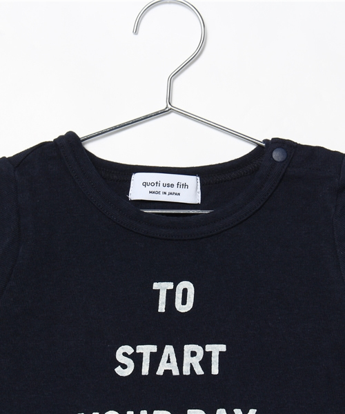 quoti use fith（クゥオティ　ユース　フィス）の「半袖ロゴTシャツ（Tシャツ/カットソー・キッズ・ホワイト/ネイビー/イエロー/ピンク・80/90/100/120/110/130）」の6枚目の写真