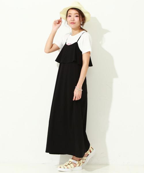 Another Edition(アナザーエディション)の「フロントフリルマキシワンピース/ aeBFC フロントフリル マキシOP◆(ワンピース・レディース・ライトグレー/ブラック・フリー)」の18枚目の写真