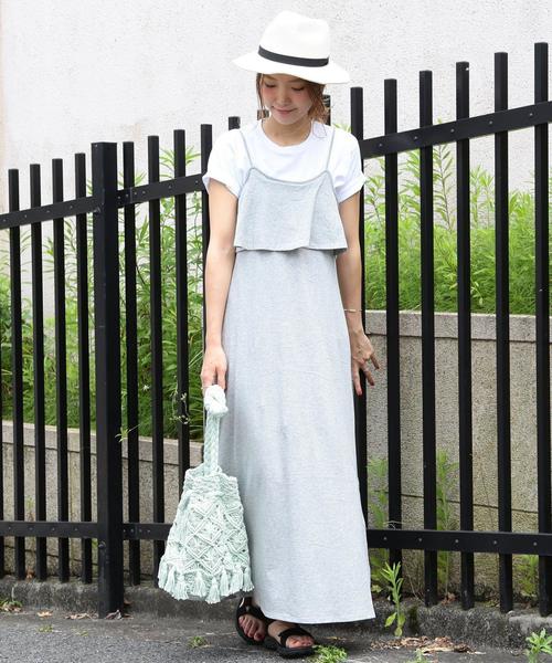 Another Edition(アナザーエディション)の「フロントフリルマキシワンピース/ aeBFC フロントフリル マキシOP◆(ワンピース・レディース・ライトグレー/ブラック・フリー)」の20枚目の写真