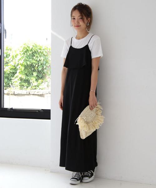 Another Edition(アナザーエディション)の「フロントフリルマキシワンピース/ aeBFC フロントフリル マキシOP◆(ワンピース・レディース・ライトグレー/ブラック・フリー)」の19枚目の写真