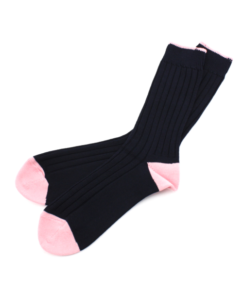 BEAMS（ビームス）の「BEAMS / 配色リブ編みソックス（ソックス/靴下・メンズ・オフホワイト/ライトグレー/グレー/ブラック/ネイビー・ONE SIZE）」の5枚目の写真