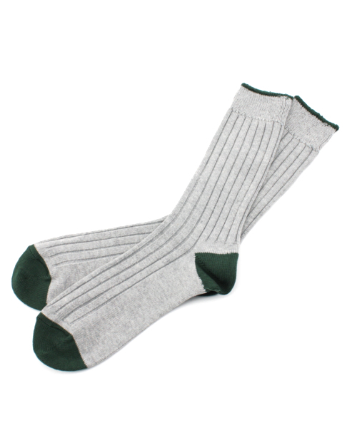 BEAMS（ビームス）の「BEAMS / 配色リブ編みソックス（ソックス/靴下・メンズ・オフホワイト/ライトグレー/グレー/ブラック/ネイビー・ONE SIZE）」の7枚目の写真