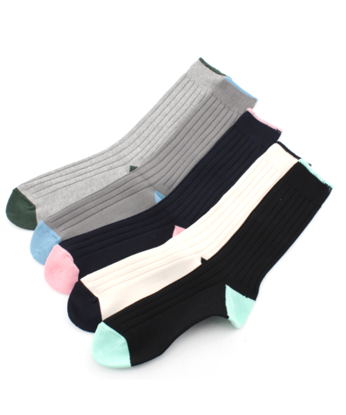 BEAMS（ビームス）の「BEAMS / 配色リブ編みソックス（ソックス/靴下・メンズ・オフホワイト/ライトグレー/グレー/ブラック/ネイビー・ONE SIZE）」の12枚目の写真