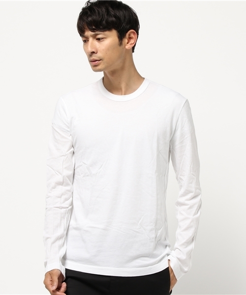 JAMES PERSE(ジェームスパース)の「JAMES PERSE クルーネックロングTシャツ(Tシャツ/カットソー・メンズ・ブラック/ネイビー/ホワイト・00/1/0)」の2枚目の写真