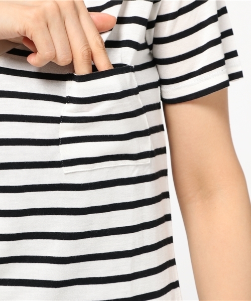 MOUSSY（マウジー）の「V NECK TEE（Tシャツ/カットソー・レディース・ホワイト/ホワイト系その他/カーキ/ブラック・1/2）」の14枚目の写真