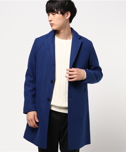 WEGO（ウィゴー）の「WEGO/メルトンチェスターコート（チェスターコート・メンズ・ブルー/グレー/ネイビー/キャメル/オフホワイト/ブラック/カーキ・MEDIUM/LARGE/SMALL）」の14枚目の写真