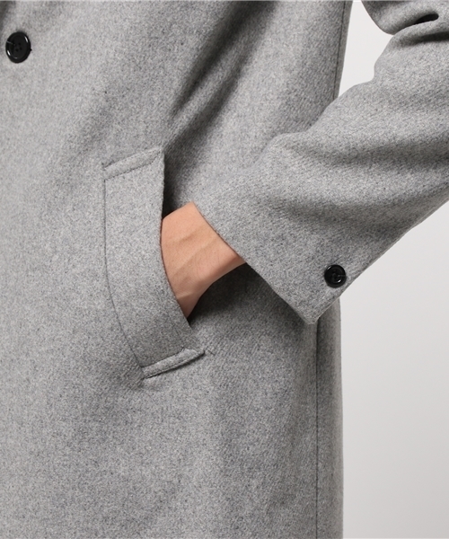 WEGO（ウィゴー）の「WEGO/メルトンチェスターコート（チェスターコート・メンズ・ブルー/グレー/ネイビー/キャメル/オフホワイト/ブラック/カーキ・MEDIUM/LARGE/SMALL）」の20枚目の写真